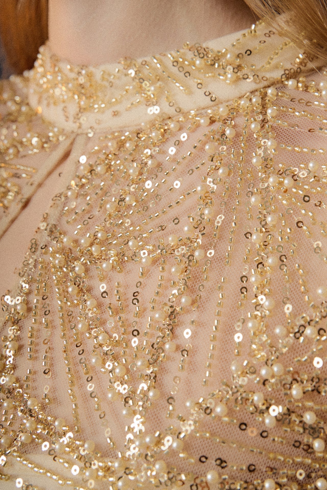 ENDLESS ROSE - Sequins Beading Mesh Dress - DRESSES available at Objectrare