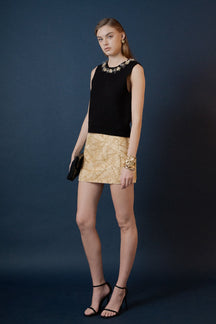 ENDLESS ROSE - Sequins and Beading Mesh Skirt - SKIRTS available at Objectrare