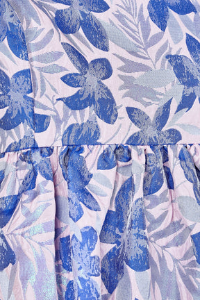 ENDLESS ROSE - Metallic Foral Jacquard Mini Dress - DRESSES available at Objectrare