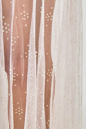 ENDLESS ROSE - Tweed and Sheer Overlay Maxi Dress - DRESSES available at Objectrare