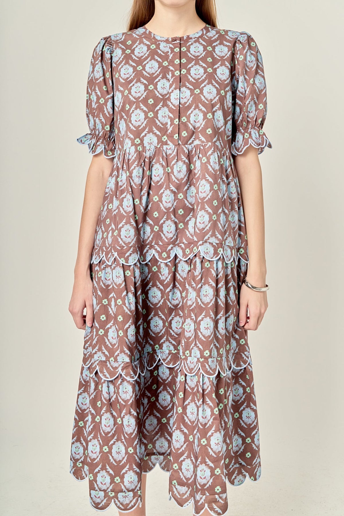 Margaux Scallop Midi Dress