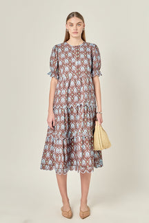 Margaux Scallop Midi Dress