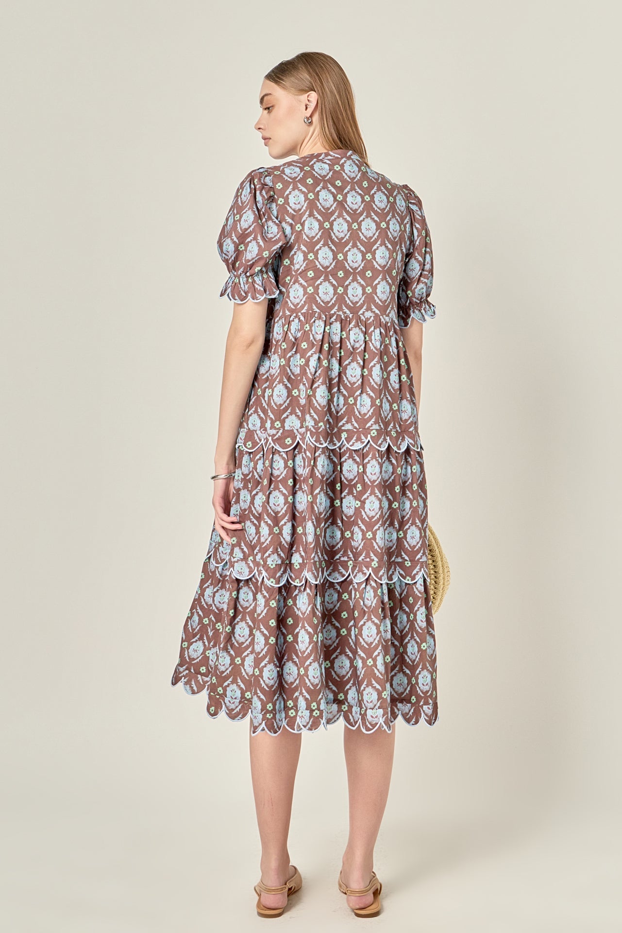 ENGLISH FACTORY - Margaux Scallop Midi Dress - DRESSES available at Objectrare