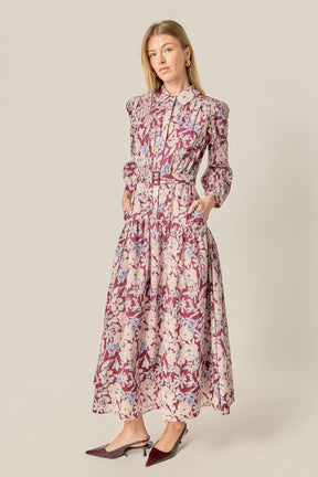 ENGLISH FACTORY - Printed Midi Dress - DRESSES available at Objectrare