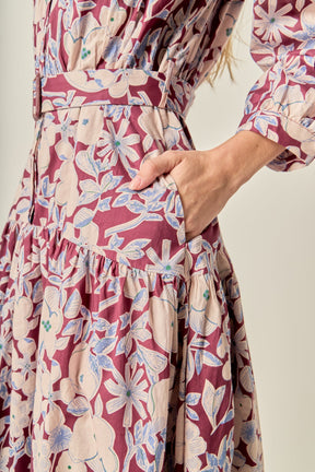 ENGLISH FACTORY - Printed Midi Dress - DRESSES available at Objectrare