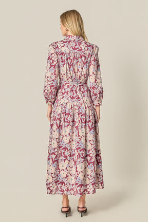 ENGLISH FACTORY - Printed Midi Dress - DRESSES available at Objectrare