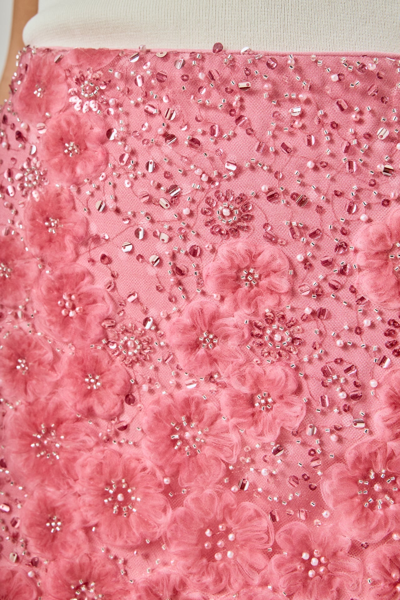 ENDLESS ROSE - Floral sequins mini Skirt - SKIRTS available at Objectrare
