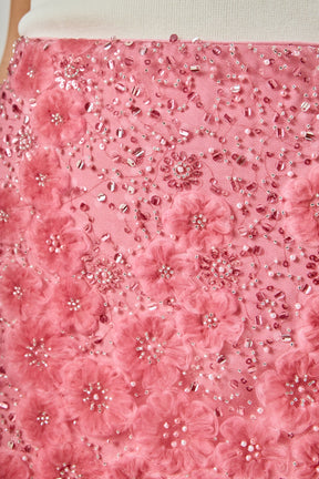 ENDLESS ROSE - Floral sequins mini Skirt - SKIRTS available at Objectrare