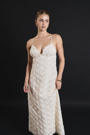 ENDLESS ROSE - Lace Spaghetti Strap Midi Dress - DRESSES available at Objectrare