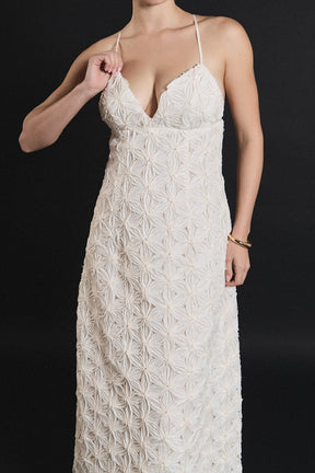 ENDLESS ROSE - Lace Spaghetti Strap Midi Dress - DRESSES available at Objectrare