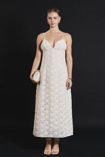 ENDLESS ROSE - Lace Spaghetti Strap Midi Dress - DRESSES available at Objectrare