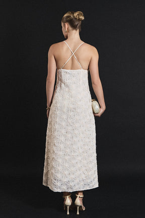 ENDLESS ROSE - Lace Spaghetti Strap Midi Dress - DRESSES available at Objectrare
