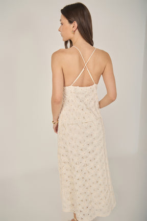 ENDLESS ROSE - Spaghetti Strap Lace Midi Dress - DRESSES available at Objectrare