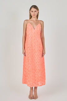 ENDLESS ROSE - Spaghetti Strap Lace Midi Dress - DRESSES available at Objectrare