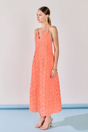 ENDLESS ROSE - Spaghetti Strap Lace Midi Dress - DRESSES available at Objectrare
