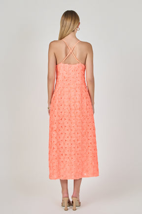 ENDLESS ROSE - Spaghetti Strap Lace Midi Dress - DRESSES available at Objectrare