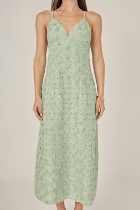 ENDLESS ROSE - Spaghetti Strap Lace Midi Dress - DRESSES available at Objectrare