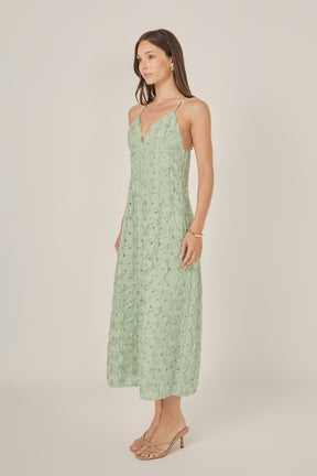ENDLESS ROSE - Spaghetti Strap Lace Midi Dress - DRESSES available at Objectrare