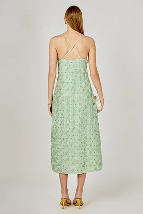 ENDLESS ROSE - Lace Spaghetti Strap Midi Dress - DRESSES available at Objectrare
