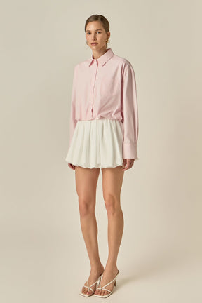 ENGLISH FACTORY - Bubble Hem Long Sleeve Shirt - TOPS available at Objectrare
