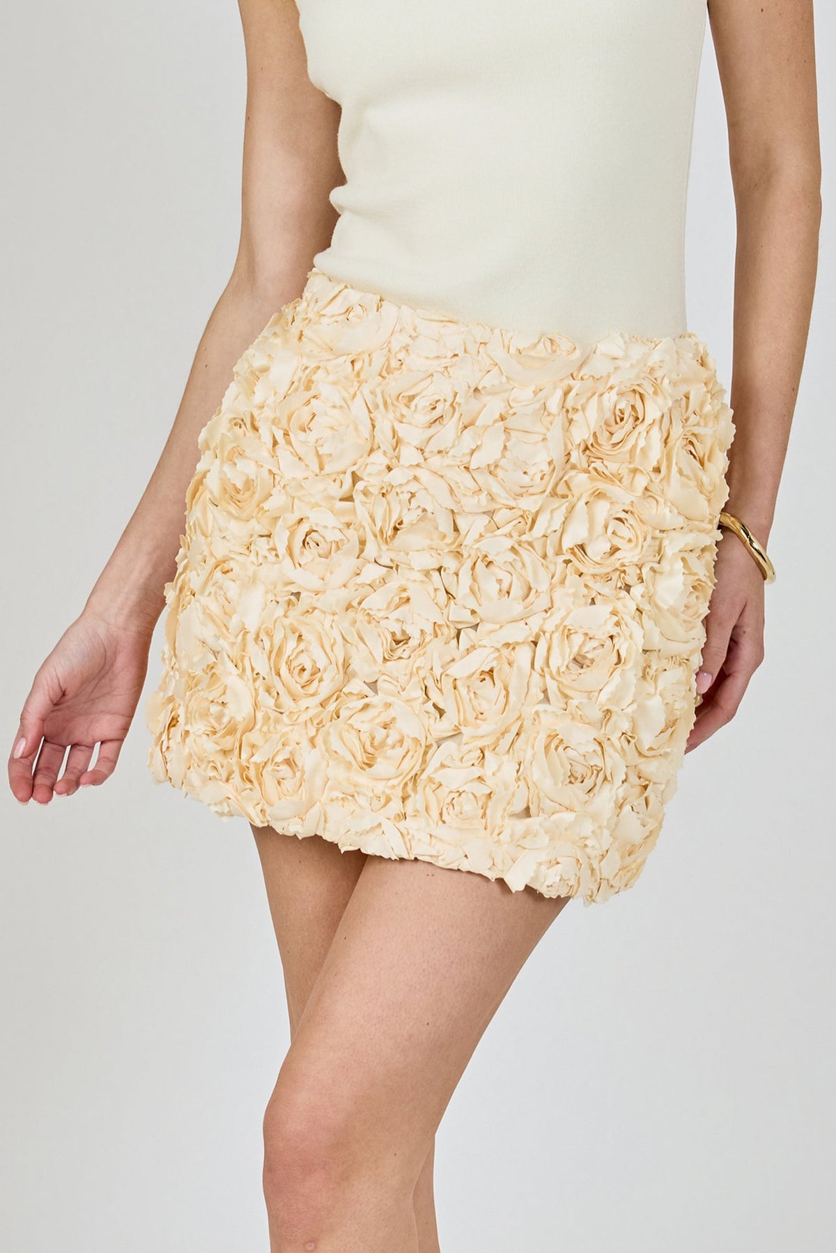 ENDLESS ROSE - 3D Rose Mini Skirt - SKIRTS available at Objectrare