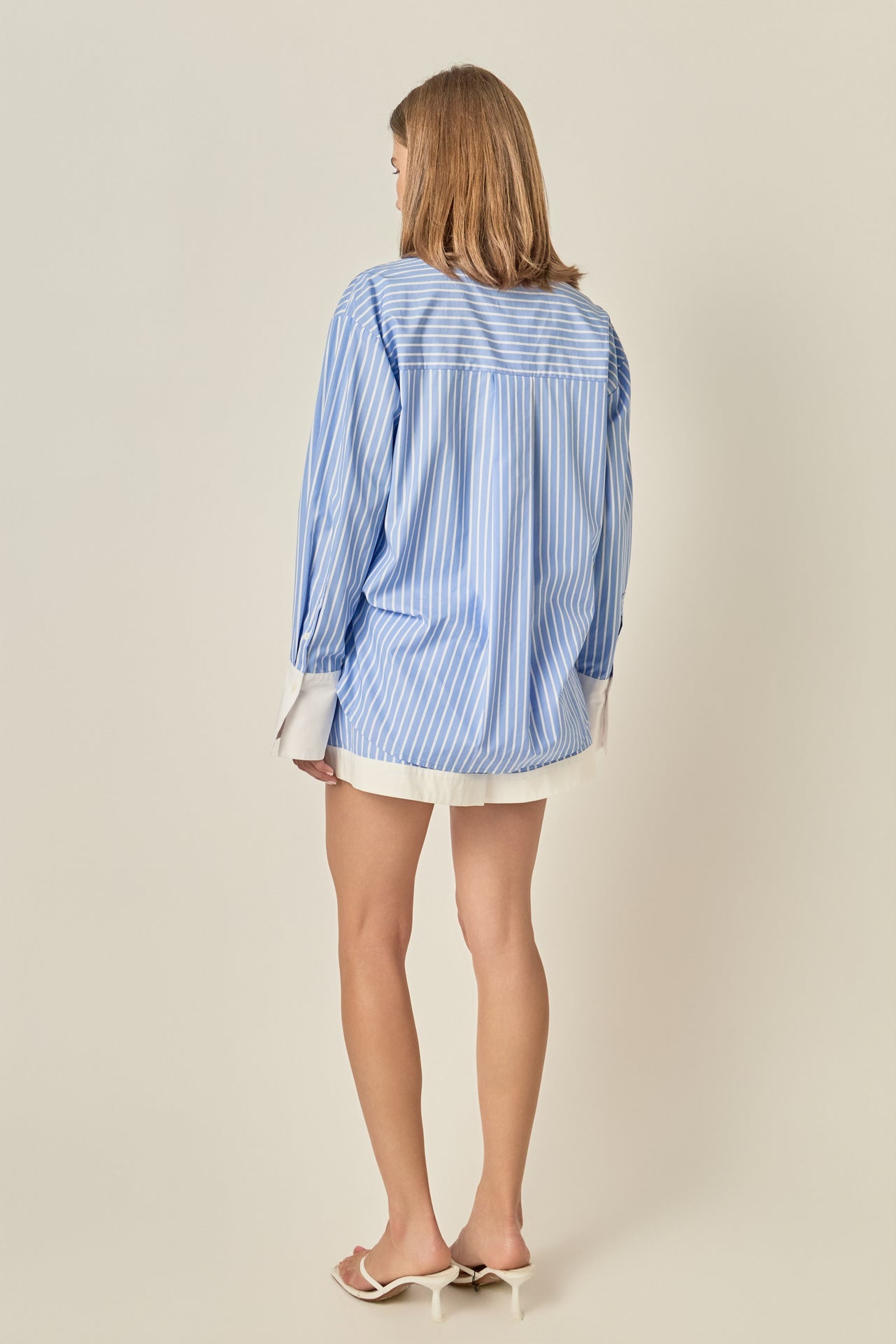 ENGLISH FACTORY - Stripe Contrast Boyfriend Shorts - SHORTS available at Objectrare
