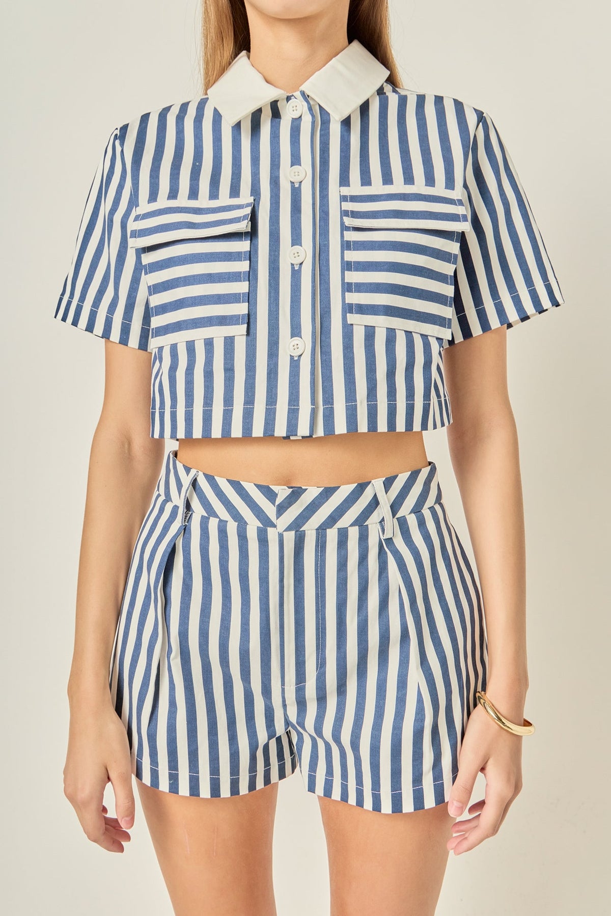 Nautical Stripe Cropped Top