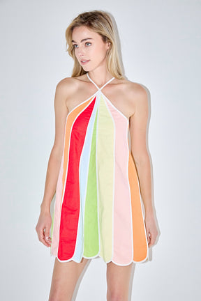 Linen Umbrella Mini Dress