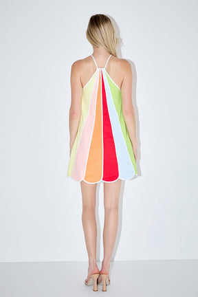 Linen Umbrella Mini Dress