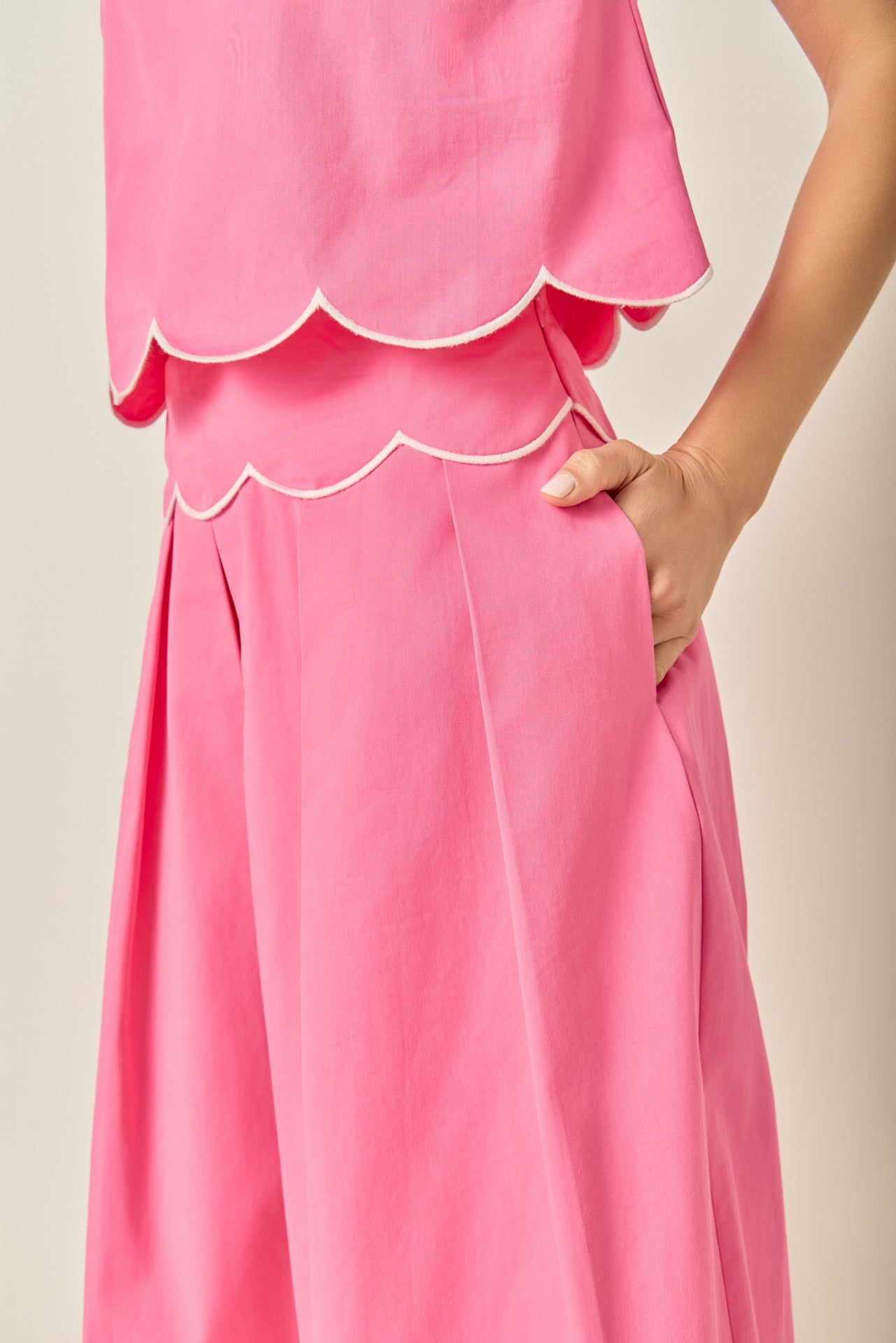 Scalloped Midi Skirt
