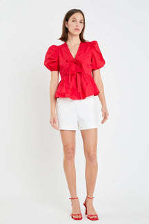ENGLISH FACTORY - High Waisted Mini Shorts - SHORTS available at Objectrare