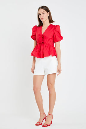 ENGLISH FACTORY - High Waisted Mini Shorts - SHORTS available at Objectrare