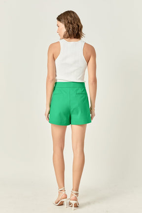 ENGLISH FACTORY - High Waisted Mini Shorts - SHORTS available at Objectrare