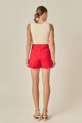 ENGLISH FACTORY - High Waisted Mini Shorts - SHORTS available at Objectrare