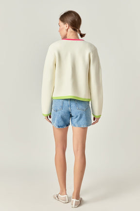 Color Block Sweater Cardigan