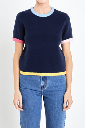 ENGLISH FACTORY - English Factory - Color Block Sweater Top - SWEATERS & KNITS available at Objectrare