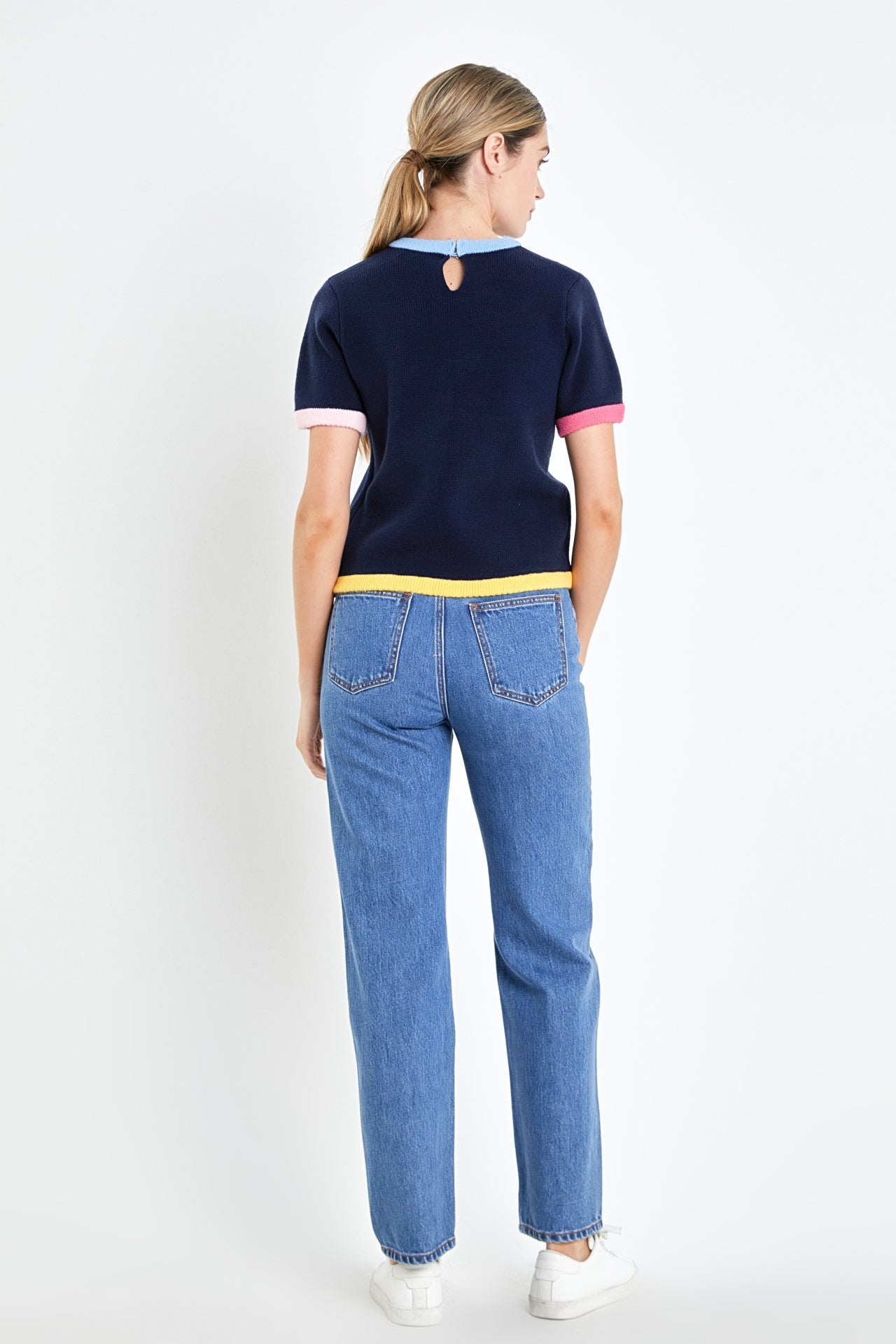 ENGLISH FACTORY - Color Block Sweater Top - SWEATERS & KNITS available at Objectrare