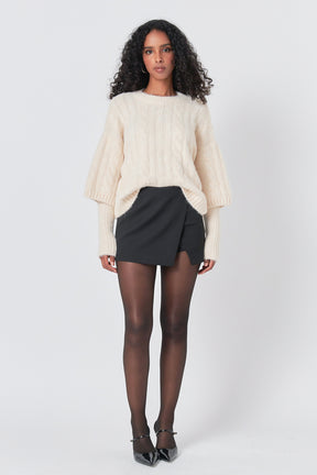 ENDLESS ROSE - Asymmetric Skort - SKORTS available at Objectrare