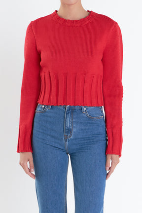 ENGLISH FACTORY - English Factory - Open Back Cropped Sweater - SWEATERS & KNITS available at Objectrare