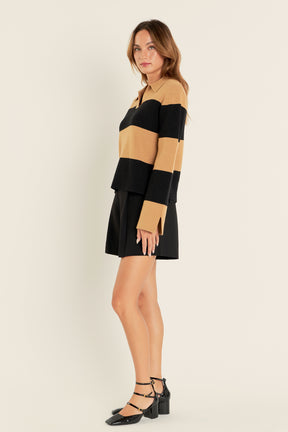 ENGLISH FACTORY - Pleated High Waisted Shorts - SHORTS available at Objectrare