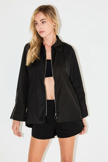GREY LAB - Nylon Jacket with O-ring Zipper - JACKETS available at Objectrare