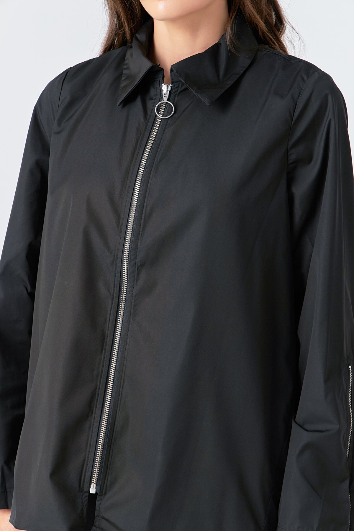 GREY LAB - Nylon Jacket with O-ring Zipper - JACKETS available at Objectrare