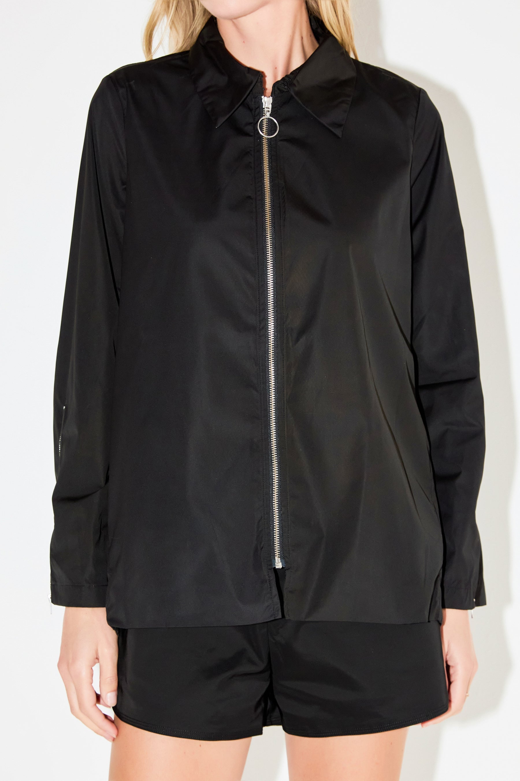 GREY LAB - Nylon Jacket with O-ring Zipper - JACKETS available at Objectrare