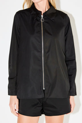 GREY LAB - Nylon Jacket with O-ring Zipper - JACKETS available at Objectrare