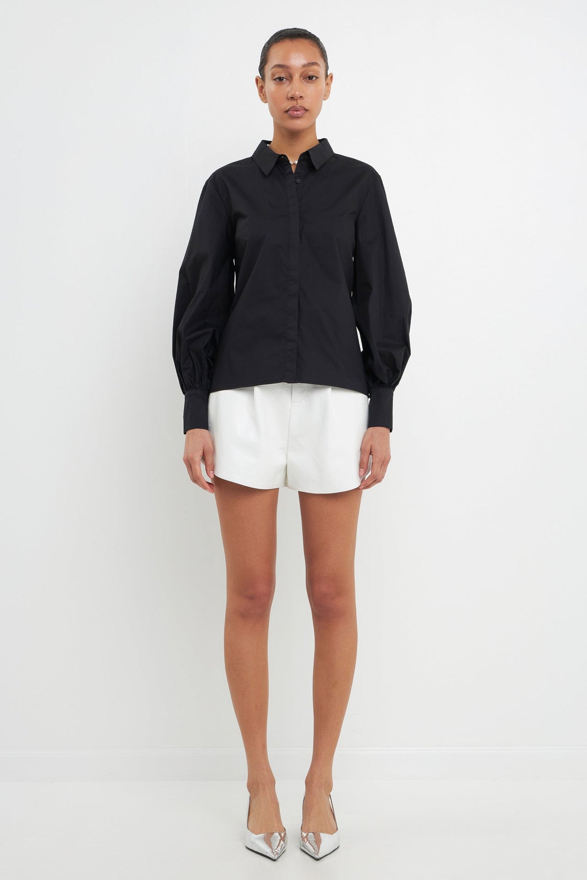 GREY LAB - Backless Long Sleeve Shirt - SHIRTS & BLOUSES available at Objectrare