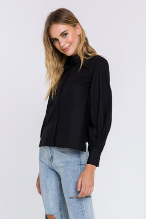 GREY LAB - Grey Lab - Backless Long Sleeve Shirt - SHIRTS & BLOUSES available at Objectrare