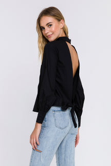 GREY LAB - Grey Lab - Backless Long Sleeve Shirt - SHIRTS & BLOUSES available at Objectrare