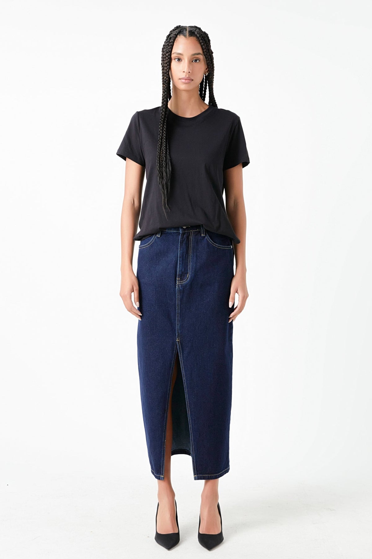 GREY LAB - Classic Round Neck T-shirt With Round Hem - T-SHIRTS available at Objectrare