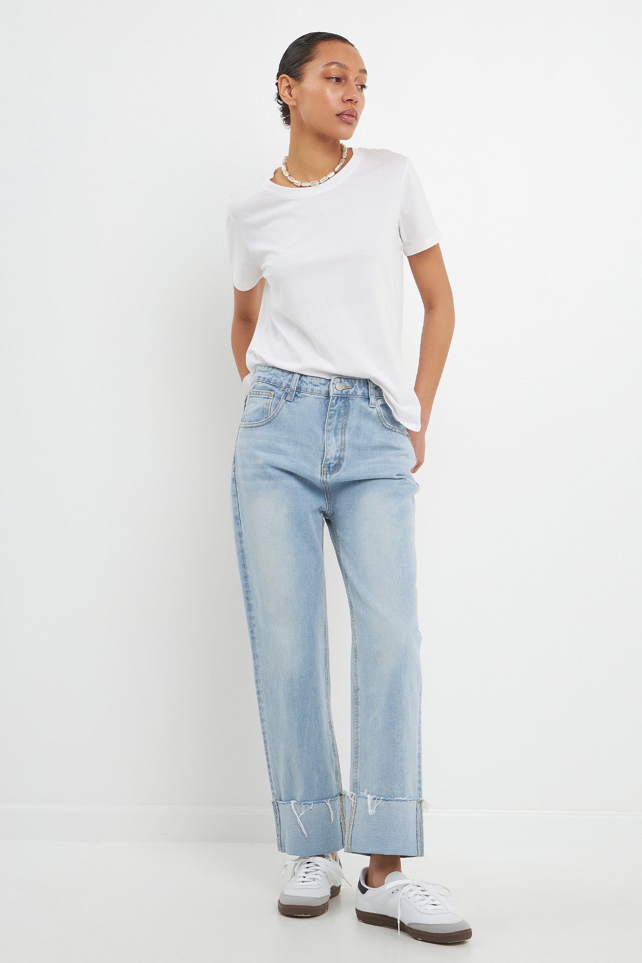 GREY LAB - Classic Round Neck T-shirt With Round Hem - T-SHIRTS available at Objectrare