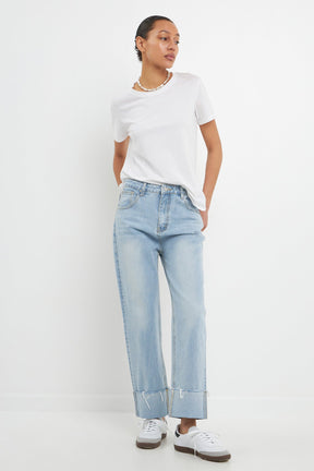 GREY LAB - Classic Round Neck T-shirt With Round Hem - T-SHIRTS available at Objectrare